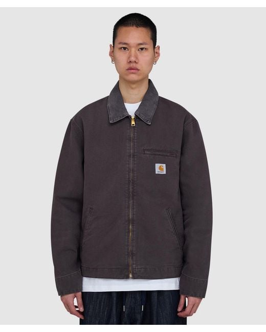 Carhartt Blue Detroit Jacket (Shale Shale Stone Canvas for men