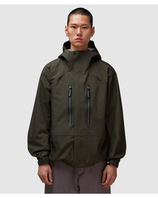 And Wander Brown 2.5L Hiker Rain Jacket (Dark Khaki for men