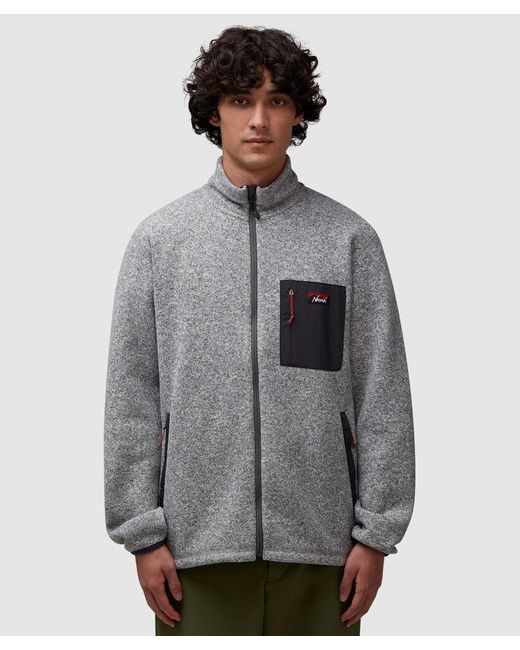 NANGA Polartec Fleece Zip Jacket in Gray for Men | Lyst