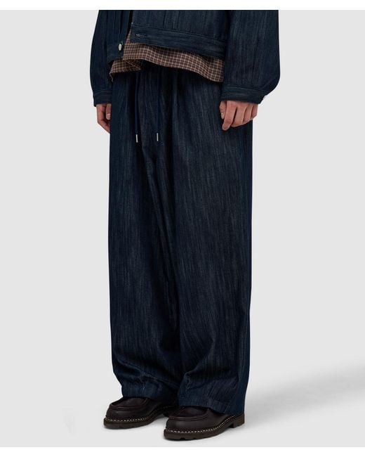Estudio Niksen Blue Pintuck Balloon Jean for men
