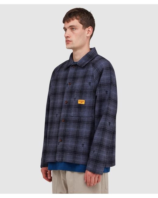Service Works Blue Thistle Plaid Foh Jacket for men
