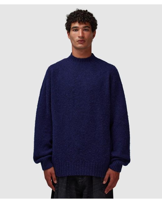 YMC Blue Montland Knit Sweater for men