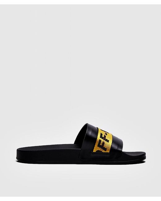 off white industrial slippers