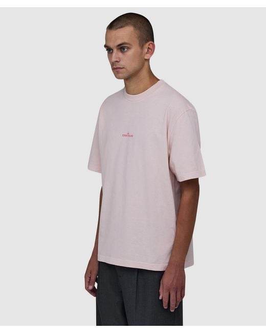 Stone Island Purple Desert Print T-Shirt for men