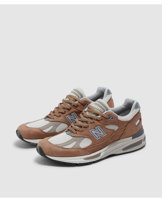 New Balance Brown Miuk 991V2 Sneaker (Light