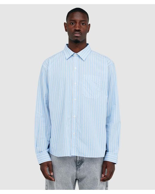 mfpen Blue Distant Shirt (Finance Stripe for men