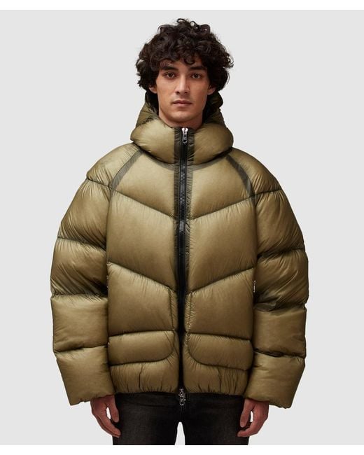 Cole Buxton Green Translucent Taped Down Jacket for men