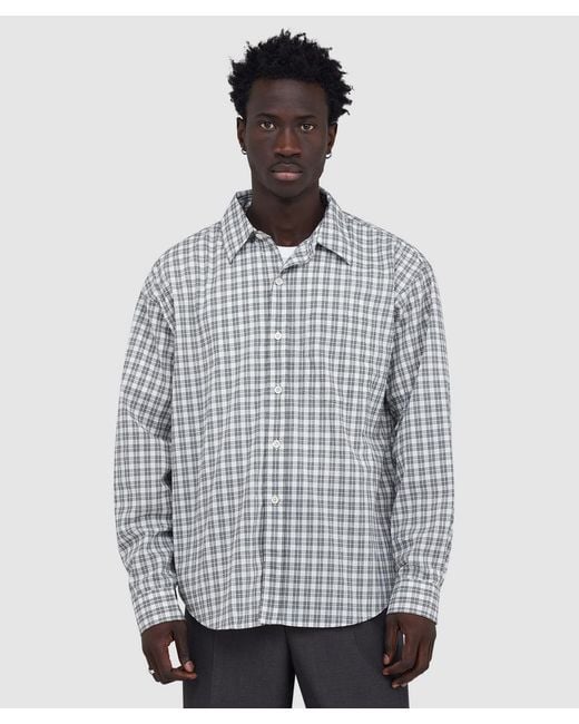 mfpen Gray Executive Shirt (Off Check for men