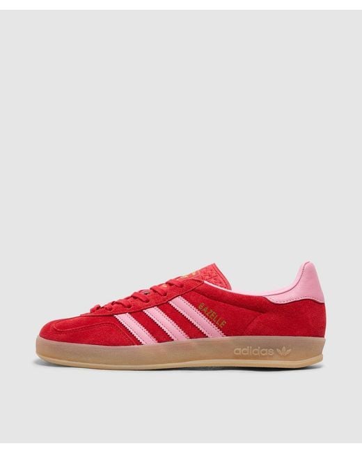 Adidas Red Gazelle Indoor Sneaker (Better Scarlet/Light/Gum4 for men