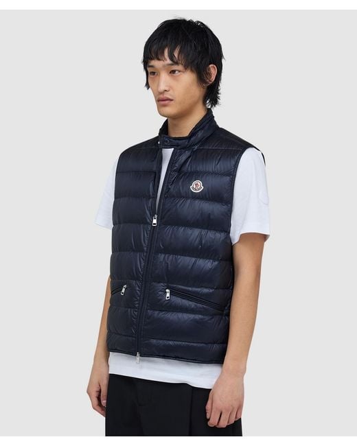 Moncler Blue Gui Down Vest for men