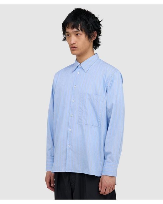 Universal Works Blue Square Pocket Shirt for men