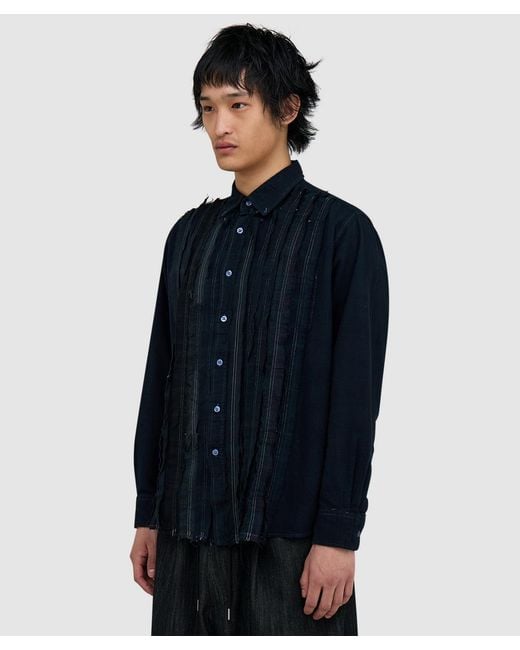 Needles Blue Ribbon Wide Flannel Shirt for men
