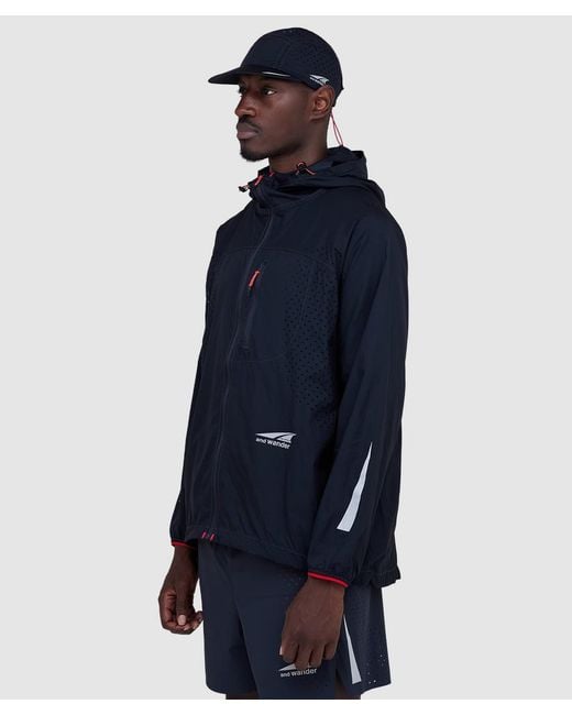 And Wander Blue X Altra Ventilation Wind Jacket for men
