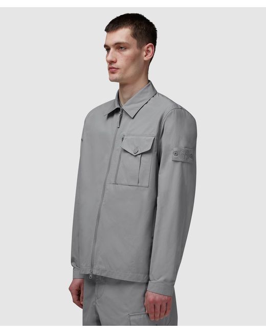 Stone Island Gray Ghost Waterproof Cotton Overshirt for men