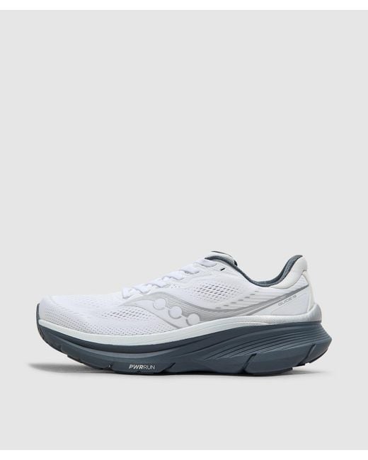 Saucony White Guide 19 Sneaker /Shadow for men