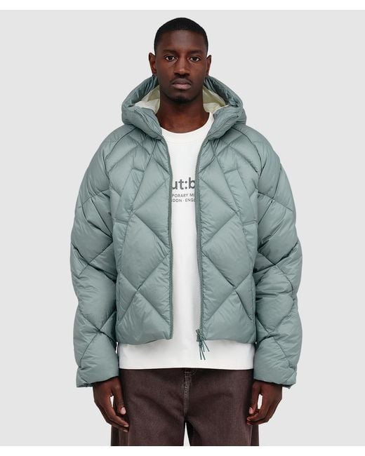 About Blank Blue Down Puffer Jacket (Sage for men