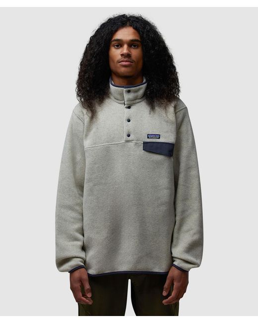 Patagonia Gray Lightweight Snap-T Fleece for men