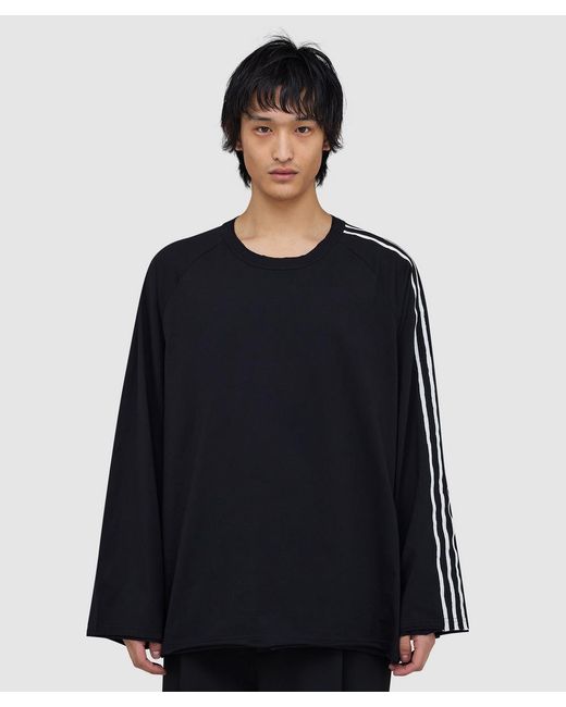 Y-3 Black Raw Edge Long Sleeve T-Shirt for men