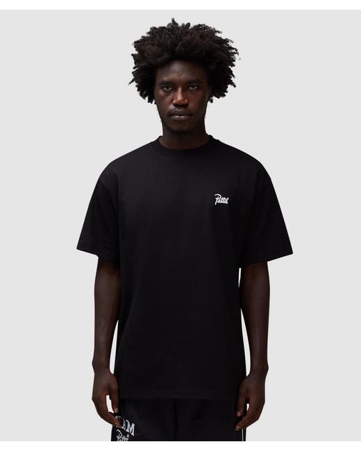 PATTA Black Script Logo T-Shirt