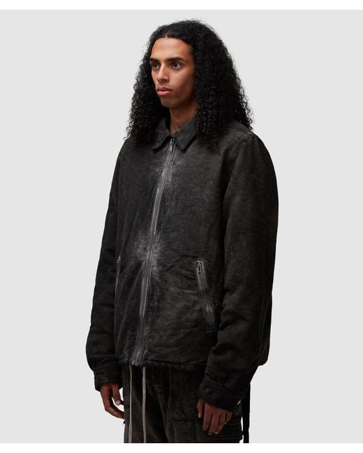 Rick Owens Black Zip Front Jacket for men