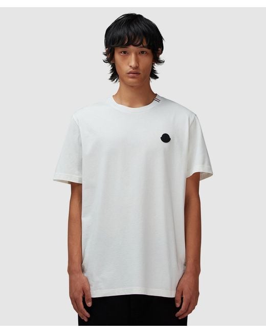 Moncler White Logo Motif T-Shirt
