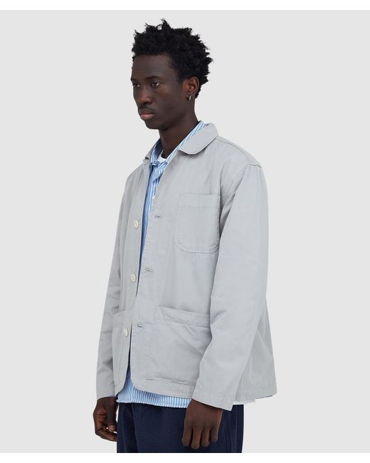 Service Works Gray Easy Chef Shirt Jacket for men