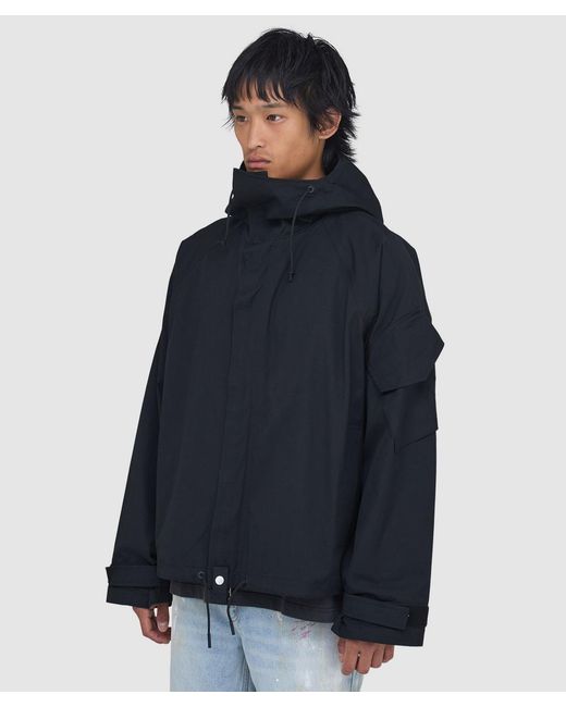 Cole Buxton Blue Hooded Jacket for men