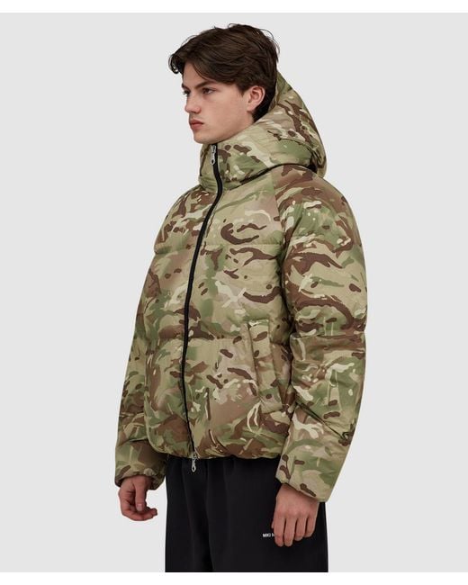 Cole Buxton Brown Multicam Hooded Down Jacket (Multicam for men
