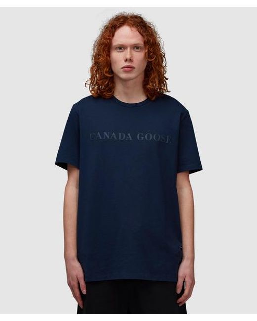 Canada Goose Blue Emersen T-shirt for men
