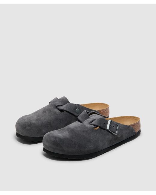 Birkenstock Brown Boston Leve Clog Sandal (Charcoal