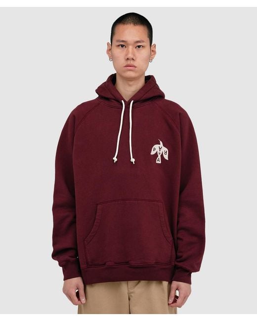 Parra Red Crow Logo Hoodie (Dark Burgundy for men