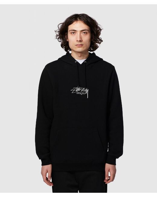 stussy design applique hoodie