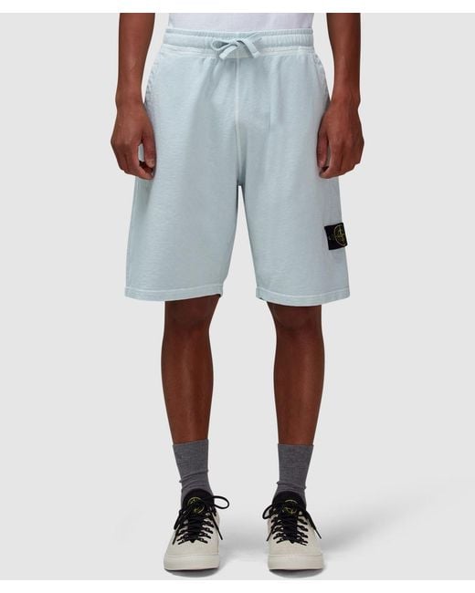 Stone Island Blue Mafile Sweat Short (Sky for men