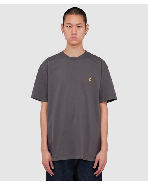Carhartt Gray Chase T-Shirt (Porphyry for men