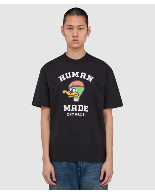 Human Made Black Duck With Cap T-Shirt for men