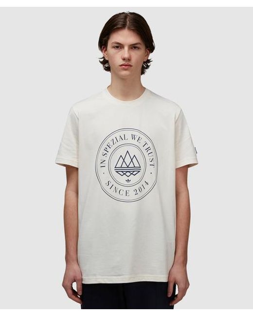 Adidas Originals White Mod Trefoil 10 T-shirt for men