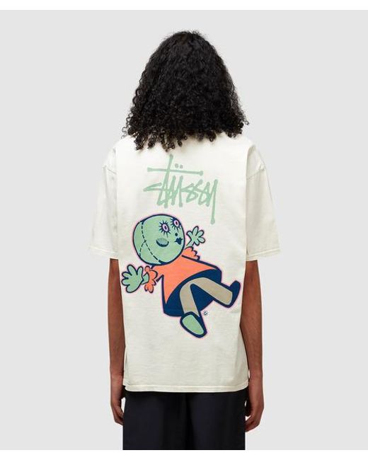 Stussy Black Dollie Pigmented Dyed T-shirt for men