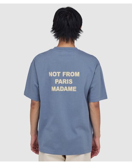 Drole de Monsieur Blue Slogan T-Shirt (Antlantic for men