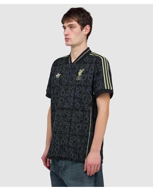Adidas Black Liverpool Fc Lfstlr Jersey Shirt (Carbon/Halo for men