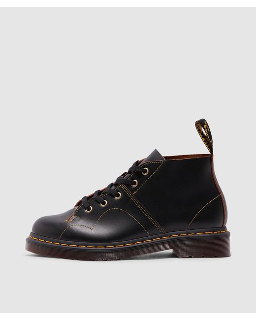 Dr. Martens Leather Womens Church Vintage Smooth Boot in Black | Lyst