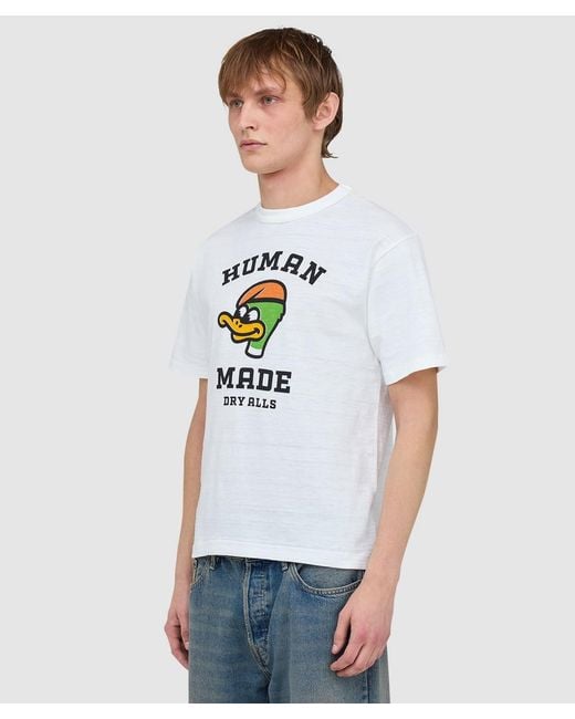 Human Made White Duck With Cap T-Shirt for men