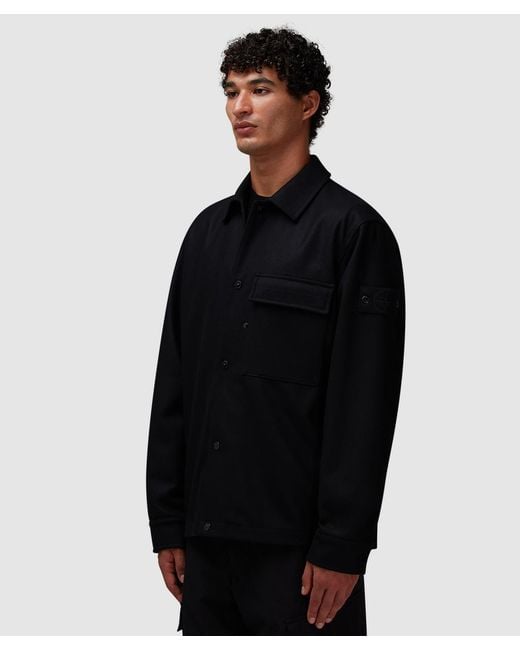 Stone Island Black Ghost Nylon Wool Overshirt for men