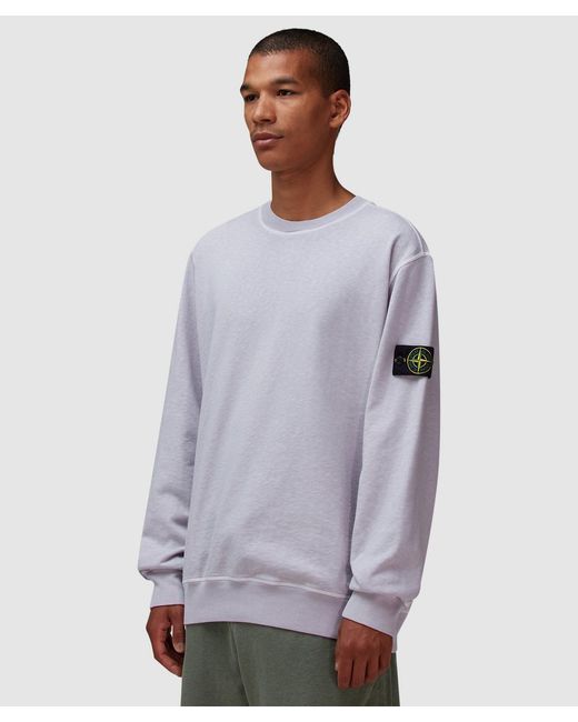 Stone Island Gray Mafile Sweatshirt (Lilac for men