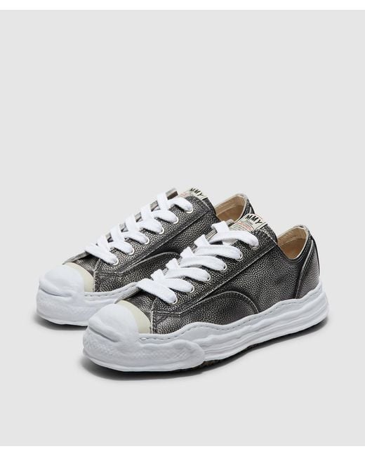 Maison Mihara Yasuhiro Black Hank Low Brushed Shrink Leather Sneaker