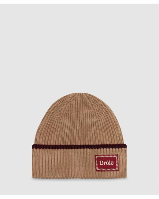 Drole de Monsieur Brown Wool Beanie