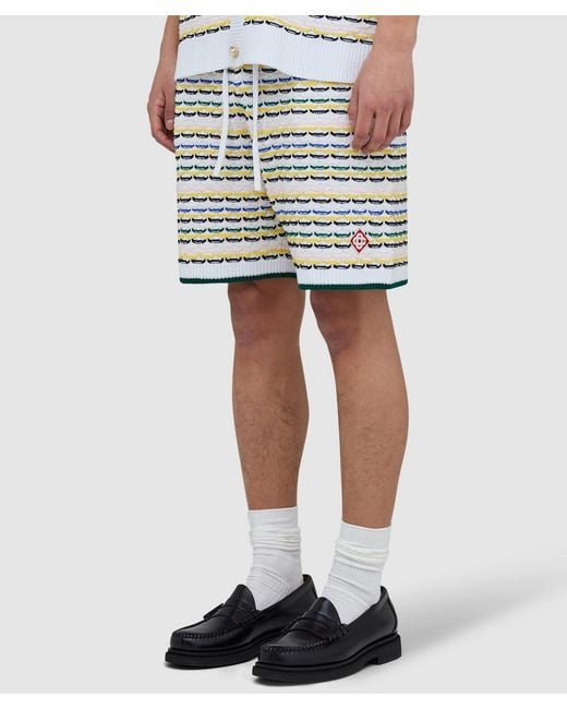 Casablanca Blue Tuck Stitch Short for men