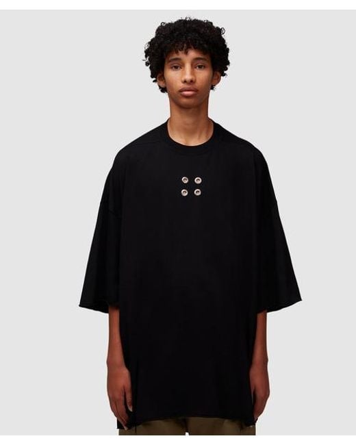 Rick Owens Tommy Eyelet T-shirt in Black for Men | Lyst