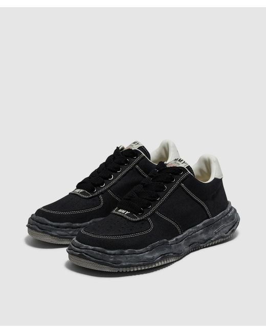 Maison Mihara Yasuhiro Black Wayne Low Og Sole Canvas Sneaker