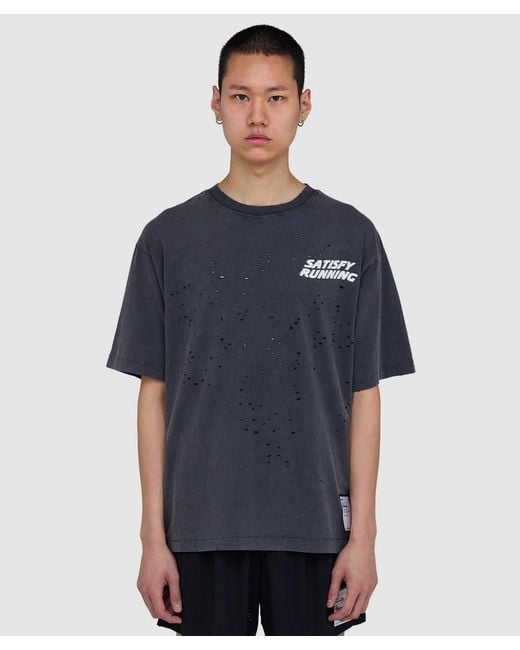 Satisfy Blue Mothtech Wave Logo T-Shirt (Aged for men