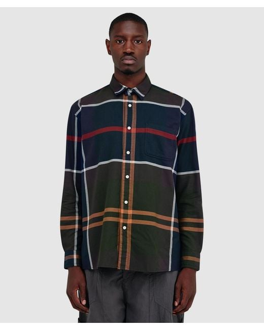 Barbour Blue Renford Oversized Tartan Shirt (Classic Tartan for men